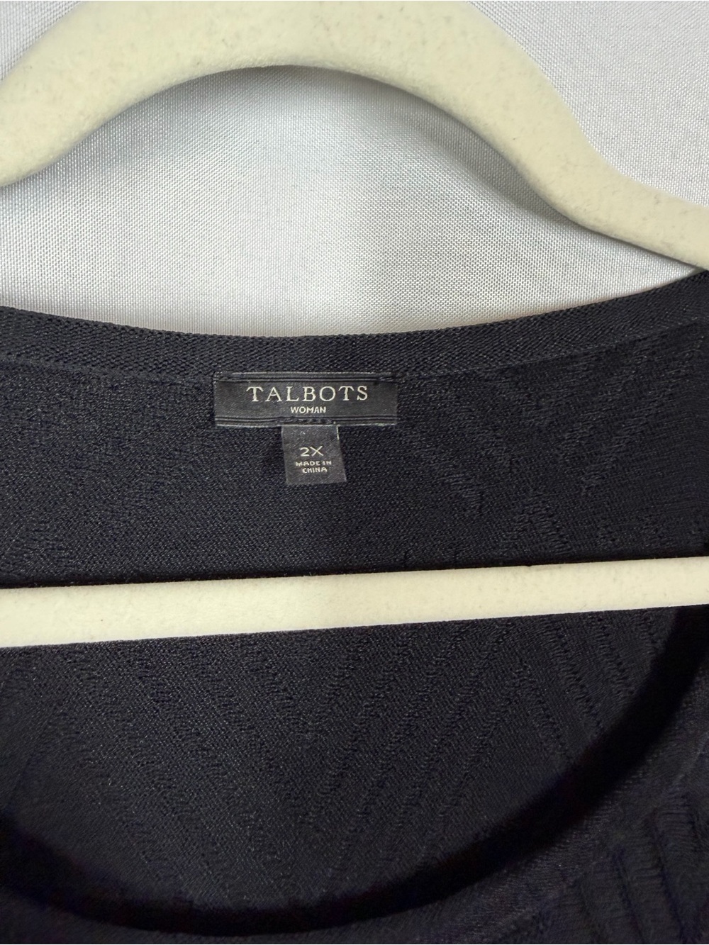 Talbots | Midi Dress Black Short Sleeve Women's Size 2X - Picture 7 of 10